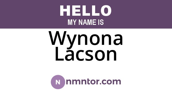 Wynona Lacson