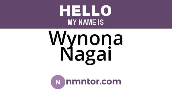 Wynona Nagai