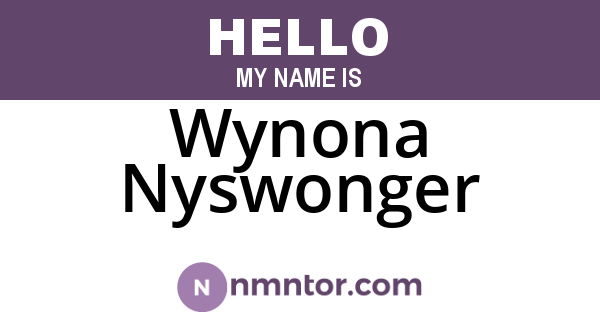 Wynona Nyswonger