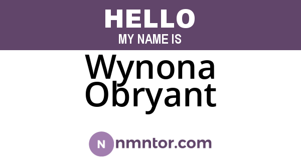 Wynona Obryant