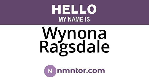 Wynona Ragsdale