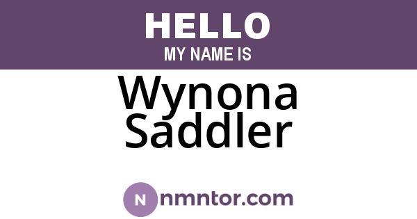 Wynona Saddler