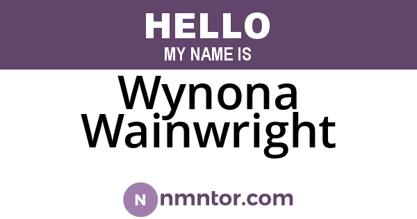 Wynona Wainwright
