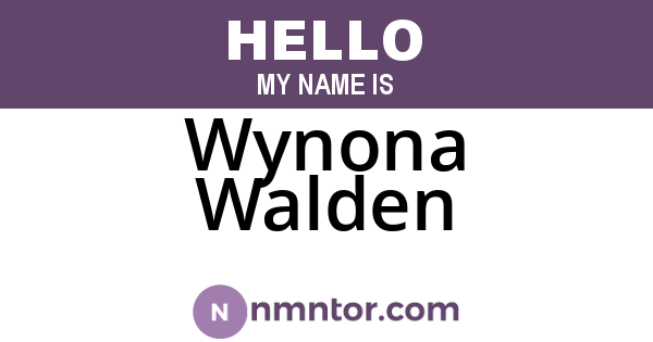 Wynona Walden