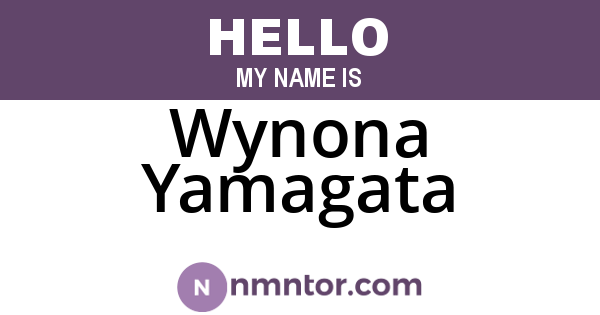 Wynona Yamagata