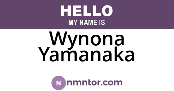 Wynona Yamanaka