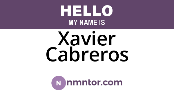 Xavier Cabreros