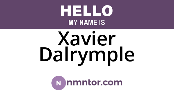 Xavier Dalrymple