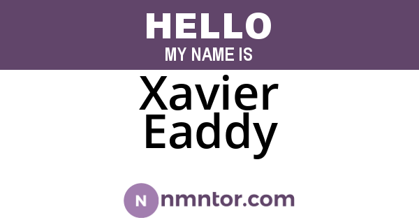 Xavier Eaddy