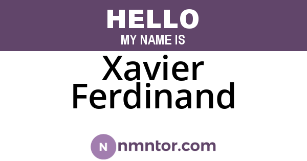 Xavier Ferdinand