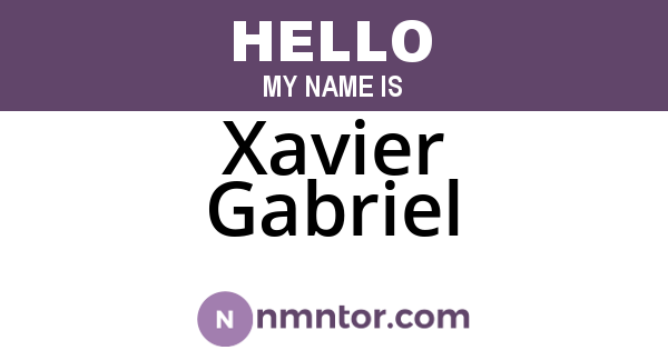 Xavier Gabriel