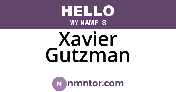 Xavier Gutzman