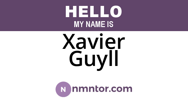 Xavier Guyll