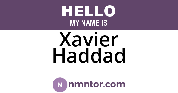Xavier Haddad