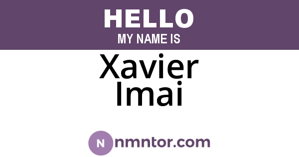 Xavier Imai