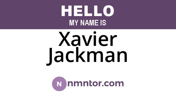 Xavier Jackman
