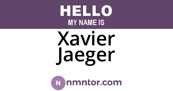 Xavier Jaeger