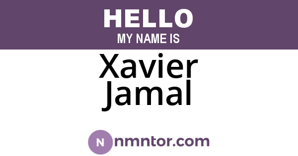 Xavier Jamal