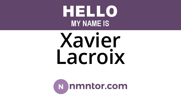 Xavier Lacroix