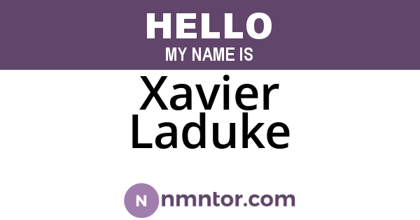 Xavier Laduke