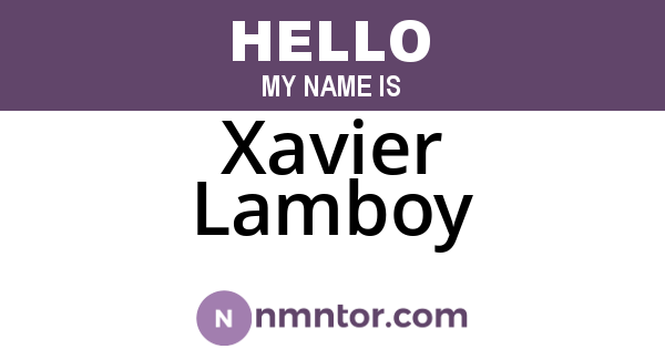 Xavier Lamboy