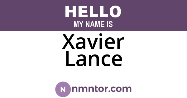 Xavier Lance