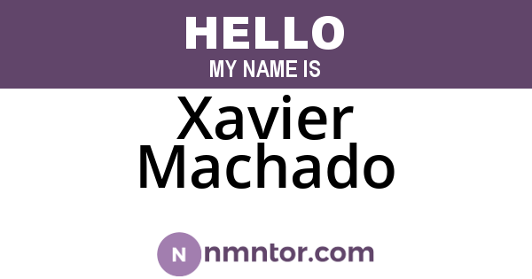 Xavier Machado