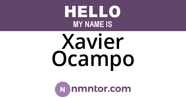 Xavier Ocampo