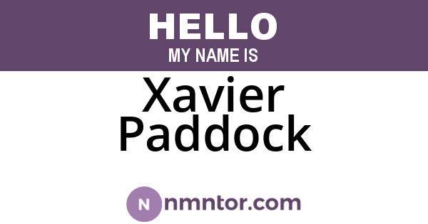 Xavier Paddock