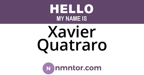 Xavier Quatraro