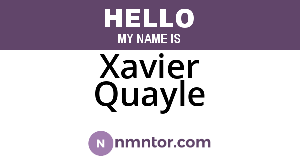Xavier Quayle