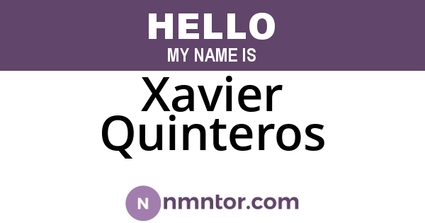 Xavier Quinteros