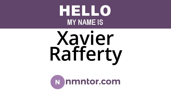 Xavier Rafferty