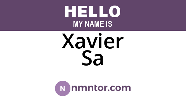 Xavier Sa