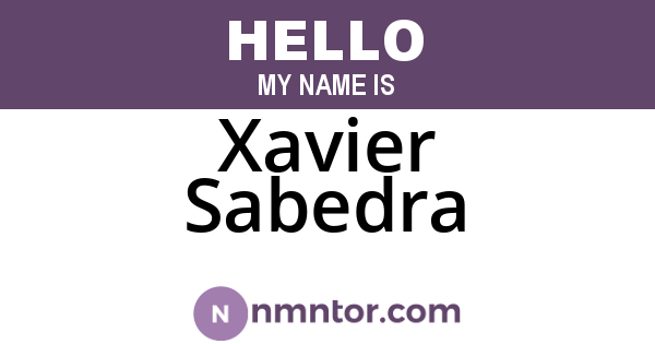 Xavier Sabedra