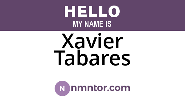 Xavier Tabares