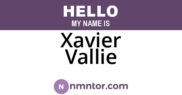 Xavier Vallie