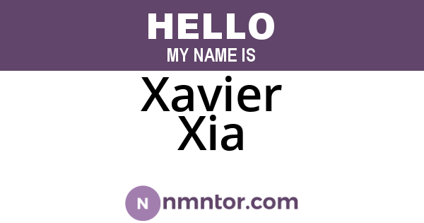Xavier Xia