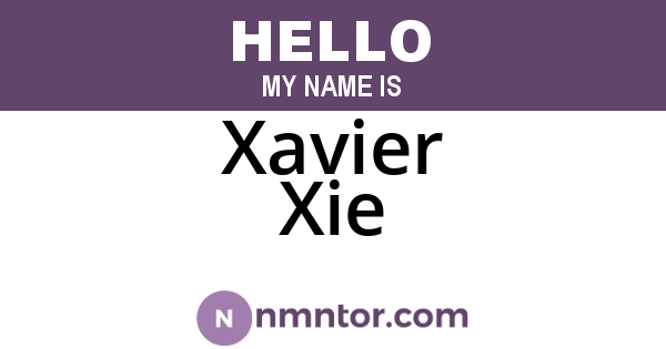 Xavier Xie