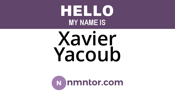 Xavier Yacoub