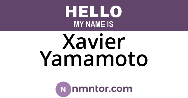 Xavier Yamamoto