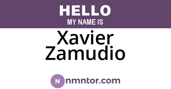 Xavier Zamudio