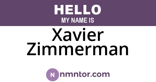 Xavier Zimmerman