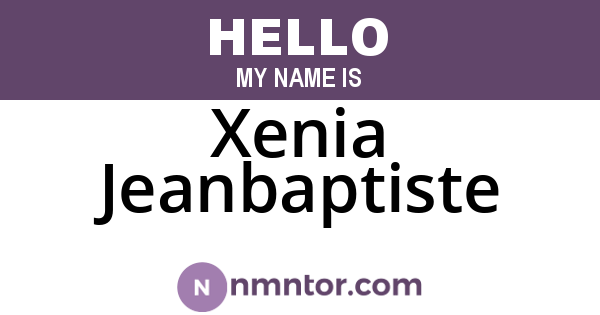 Xenia Jeanbaptiste