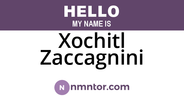 Xochitl Zaccagnini