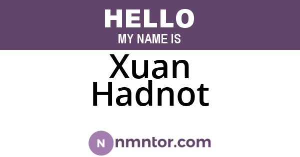 Xuan Hadnot