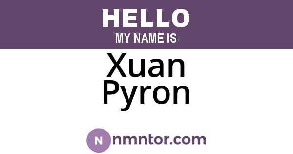 Xuan Pyron