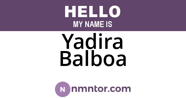 Yadira Balboa