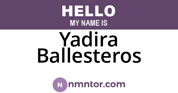 Yadira Ballesteros