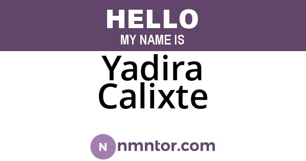 Yadira Calixte